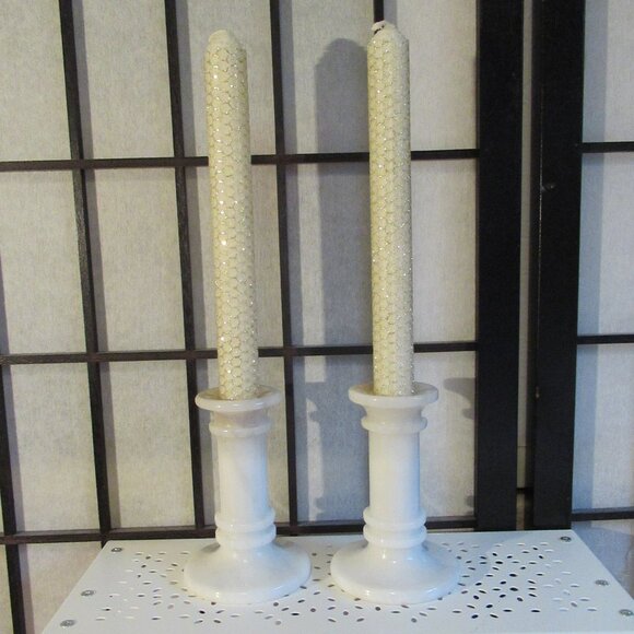 Marble Vintage Candle Holders - Picture 3 of 3